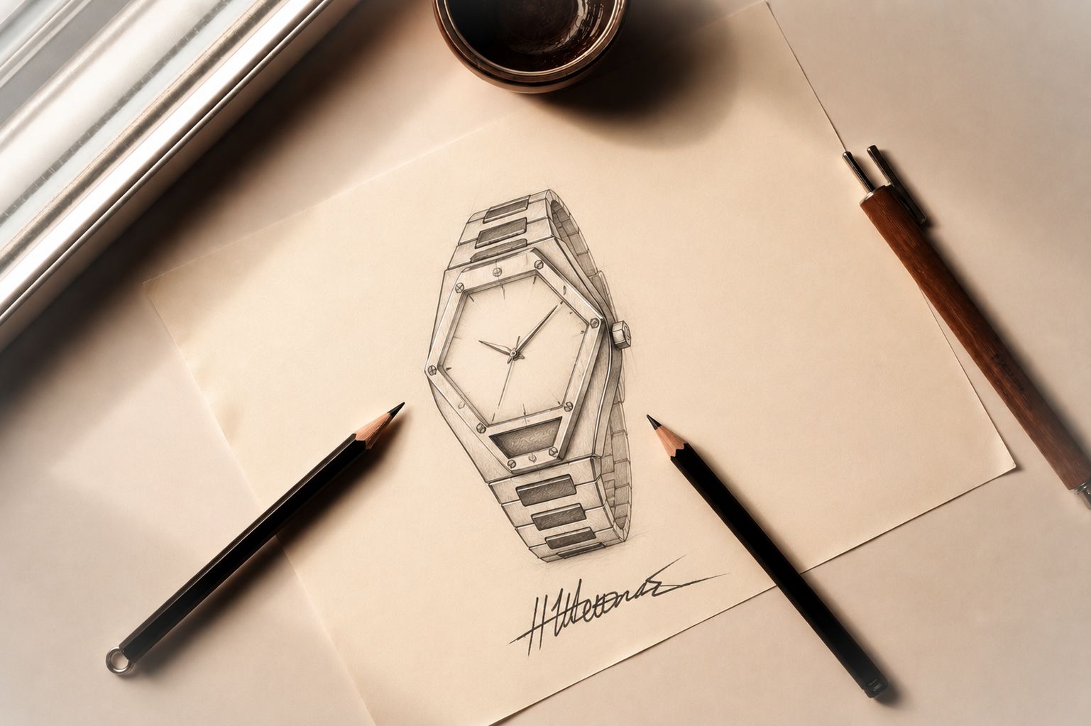 The original DIAMOND QUEEN sketch — drawn by hand, October 2024