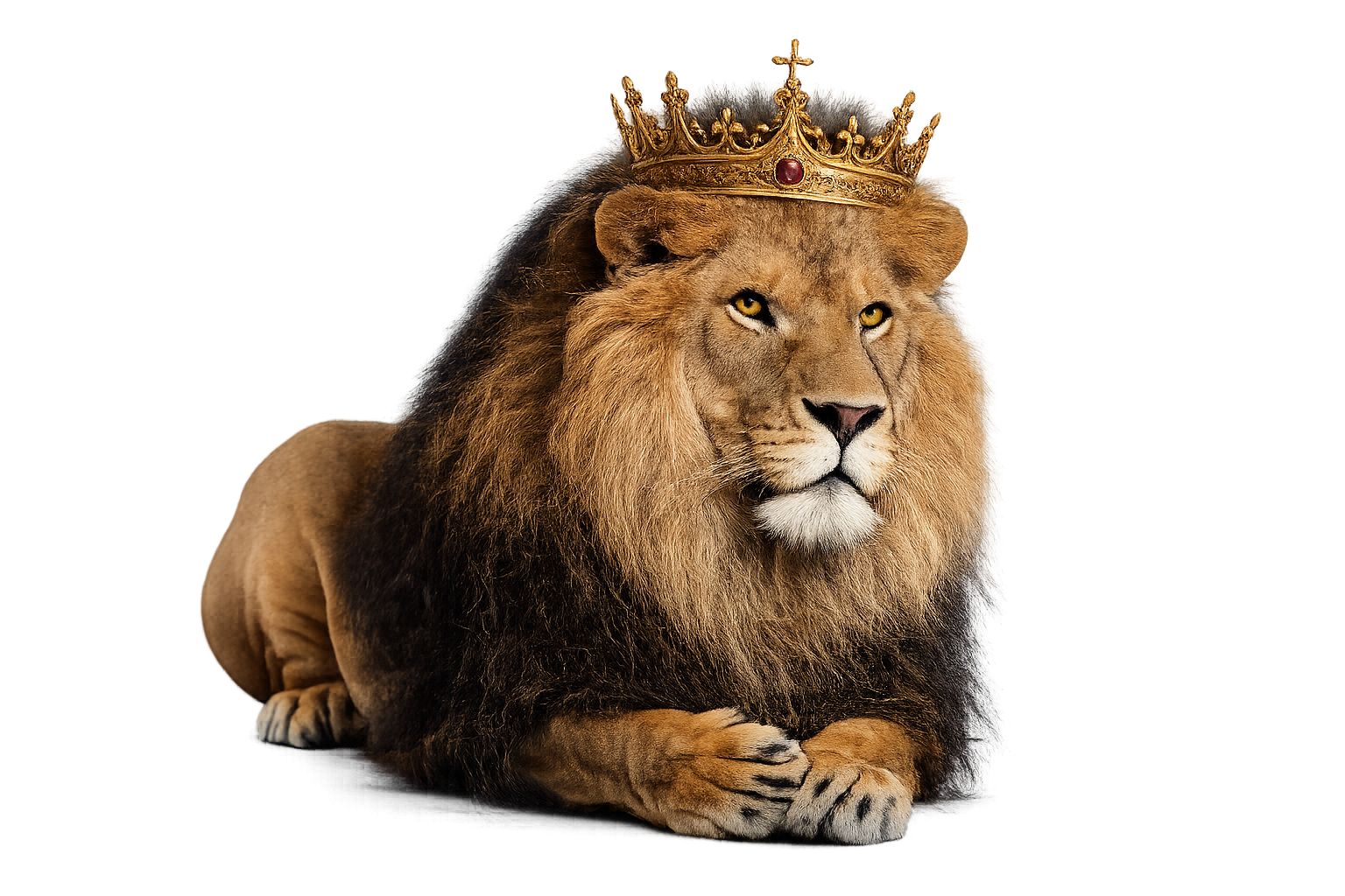 The ROYALTY© lion — crowned emblem of strength and quiet authority