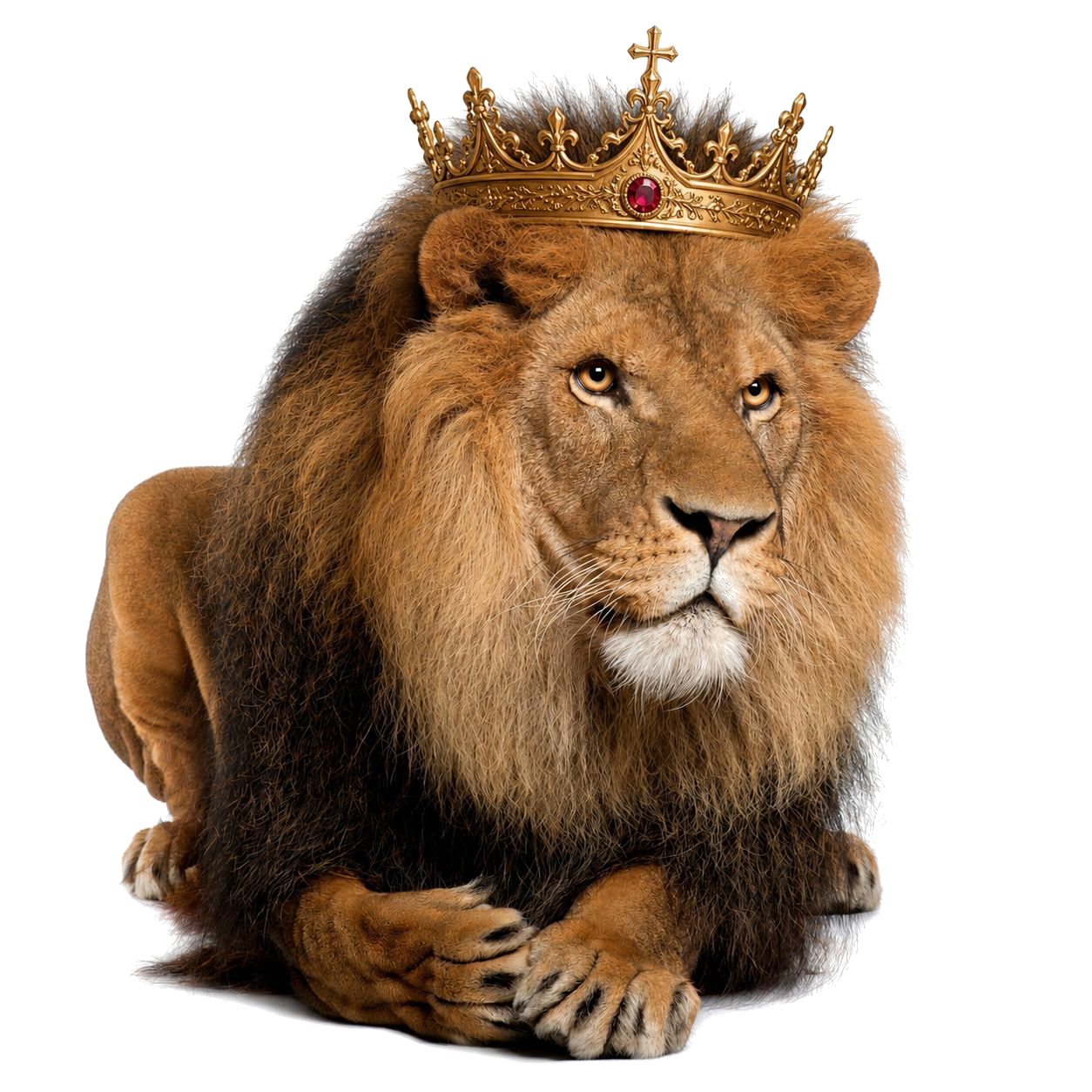 The ROYALTY© lion — crowned emblem of strength and quiet authority