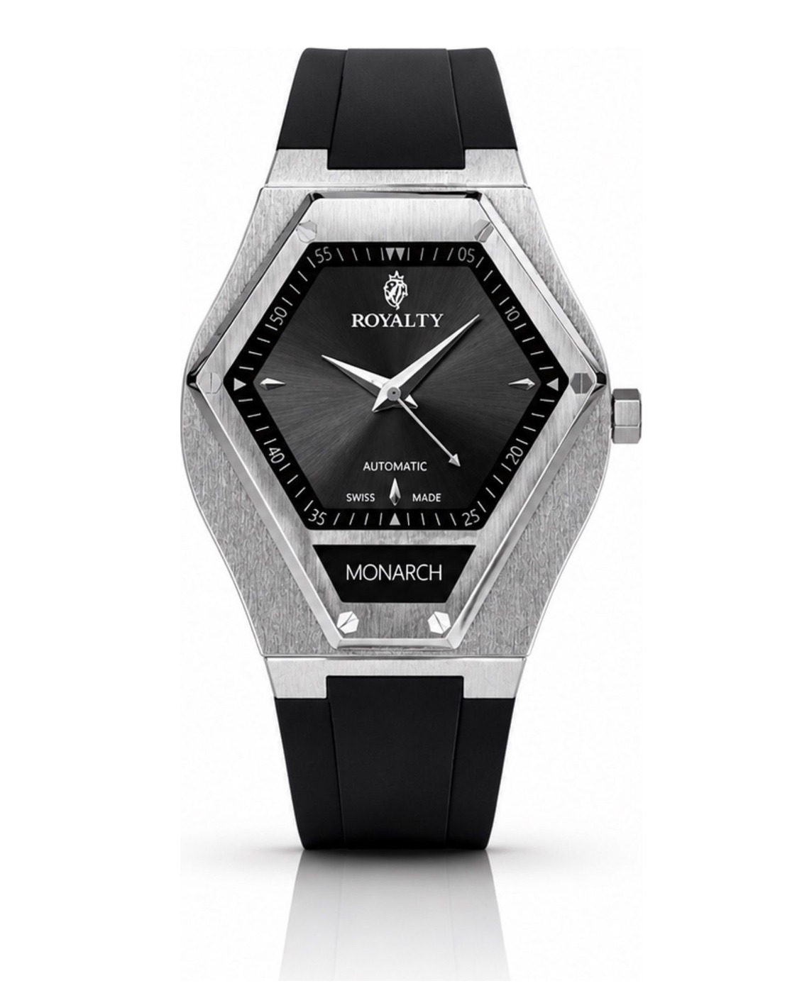 ROYALTY Monarch — Steel • Black Rubber