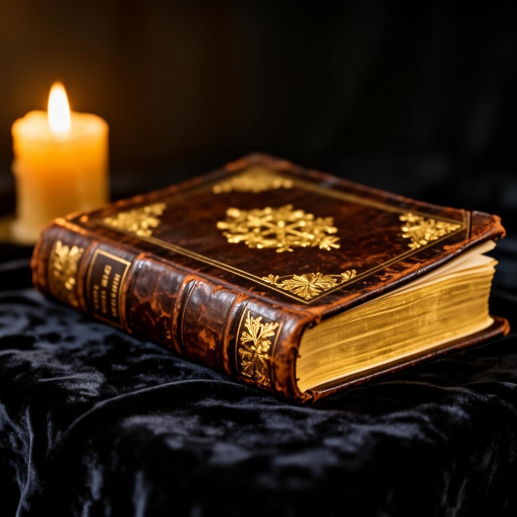 An open antique Bible with gilded pages — the source of our message